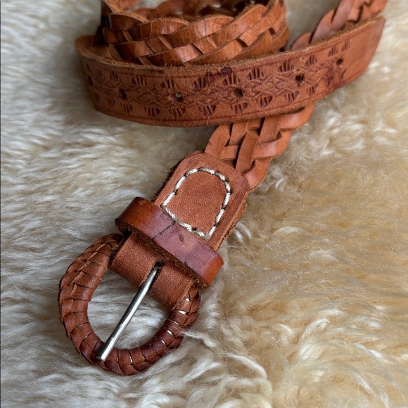 Vintage Braided Leather Belt - Picture 2 of 6